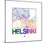 Helsinki Watercolor Street Map-NaxArt-Mounted Premium Giclee Print