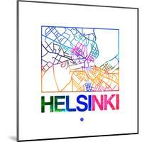 Helsinki Watercolor Street Map-NaxArt-Mounted Art Print