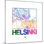 Helsinki Watercolor Street Map-NaxArt-Mounted Art Print