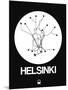 Helsinki White Subway Map-NaxArt-Mounted Art Print