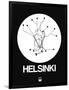 Helsinki White Subway Map-NaxArt-Framed Art Print