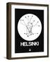 Helsinki White Subway Map-NaxArt-Framed Art Print