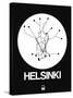 Helsinki White Subway Map-NaxArt-Stretched Canvas