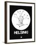 Helsinki White Subway Map-NaxArt-Framed Art Print