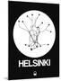 Helsinki White Subway Map-NaxArt-Mounted Art Print