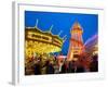 Helter Skelter, Goose Fair, Nottingham, Nottinghamshire, England, United Kingdom, Europe-Frank Fell-Framed Photographic Print