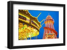 Helter Skelter, Goose Fair, Nottingham, Nottinghamshire, England, United Kingdom, Europe-Frank Fell-Framed Photographic Print