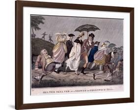 Helter Skelter - or a Shower on Greenwich Hill, London, 1798-null-Framed Giclee Print