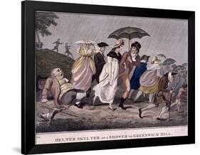 Helter Skelter - or a Shower on Greenwich Hill, London, 1798-null-Framed Giclee Print