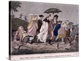 Helter Skelter - or a Shower on Greenwich Hill, London, 1798-null-Stretched Canvas