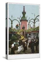 Helter Skelter Ride in Coney Island's Luna Park-null-Stretched Canvas