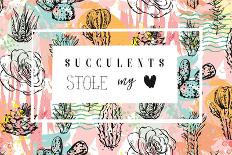 Succulent Love-Helter skelter-Art Print