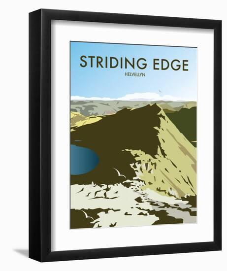 Helvellyn Edge, Lake District - Dave Thompson Contemporary Travel Print-Dave Thompson-Framed Art Print