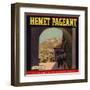 Hemet Pageant Brand - Hemet, California - Citrus Crate Label-Lantern Press-Framed Art Print