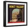 Hemet Pageant Brand - Hemet, California - Citrus Crate Label-Lantern Press-Framed Art Print