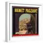 Hemet Pageant Brand - Hemet, California - Citrus Crate Label-Lantern Press-Framed Art Print