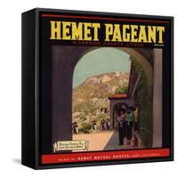 Hemet Pageant Brand - Hemet, California - Citrus Crate Label-Lantern Press-Framed Stretched Canvas