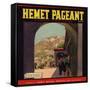 Hemet Pageant Brand - Hemet, California - Citrus Crate Label-Lantern Press-Framed Stretched Canvas