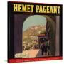 Hemet Pageant Brand - Hemet, California - Citrus Crate Label-Lantern Press-Stretched Canvas