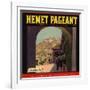 Hemet Pageant Brand - Hemet, California - Citrus Crate Label-Lantern Press-Framed Art Print