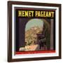 Hemet Pageant Brand - Hemet, California - Citrus Crate Label-Lantern Press-Framed Art Print