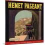 Hemet Pageant Brand - Hemet, California - Citrus Crate Label-Lantern Press-Mounted Art Print