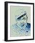 Hemingway Watercolor 1-Anna Malkin-Framed Art Print