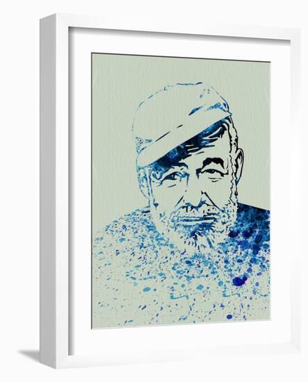 Hemingway Watercolor 1-Anna Malkin-Framed Art Print