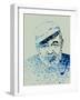 Hemingway Watercolor 1-Anna Malkin-Framed Art Print