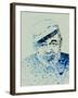 Hemingway Watercolor 1-Anna Malkin-Framed Art Print