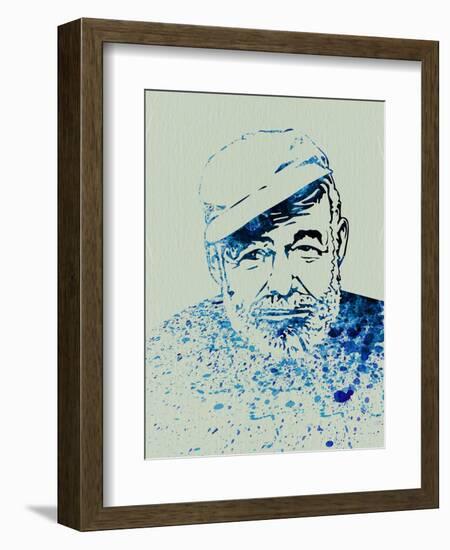 Hemingway Watercolor 1-Anna Malkin-Framed Art Print