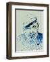 Hemingway Watercolor 1-Anna Malkin-Framed Art Print