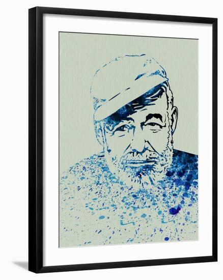 Hemingway Watercolor 1-Anna Malkin-Framed Art Print