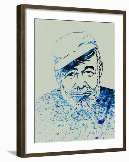 Hemingway Watercolor 1-Anna Malkin-Framed Art Print