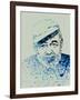 Hemingway Watercolor 1-Anna Malkin-Framed Art Print