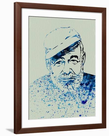 Hemingway Watercolor 1-Anna Malkin-Framed Art Print