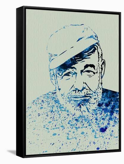 Hemingway Watercolor 1-Anna Malkin-Framed Stretched Canvas