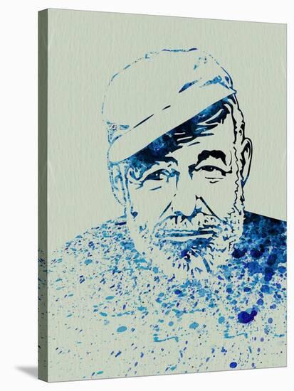 Hemingway Watercolor 1-Anna Malkin-Stretched Canvas