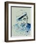 Hemingway Watercolor 1-Anna Malkin-Framed Art Print