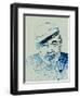 Hemingway Watercolor 1-Anna Malkin-Framed Art Print