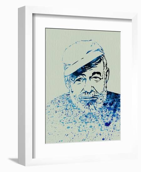 Hemingway Watercolor 1-Anna Malkin-Framed Art Print