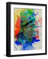 Hemingway Watercolor 2-Anna Malkin-Framed Art Print