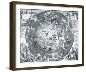 Hemisphae Alis Coeli Sphaeri Grarii Bore et Terre Casceno Phia, 1660-Henricus Hondius-Framed Giclee Print