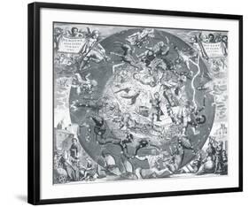 Hemisphae Alis Coeli Sphaeri Grarii Bore et Terre Casceno Phia, 1660-Henricus Hondius-Framed Giclee Print