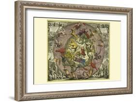 Hemisphaeriibore Alis Coelietterrae-Andreas Cellarius-Framed Art Print