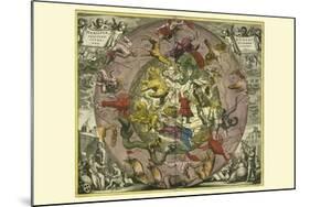 Hemisphaeriibore Alis Coelietterrae-Andreas Cellarius-Mounted Art Print