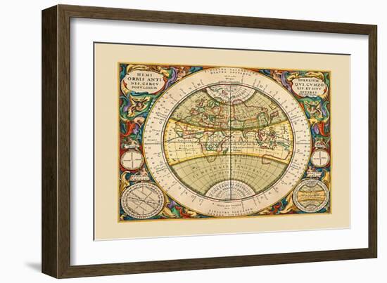 Hemisphaerium Orbis Antiqui-Andreas Cellarius-Framed Art Print