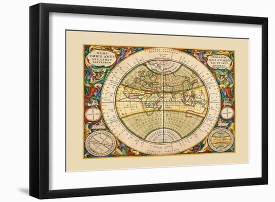 Hemisphaerium Orbis Antiqui-Andreas Cellarius-Framed Art Print