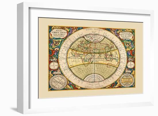 Hemisphaerium Orbis Antiqui-Andreas Cellarius-Framed Art Print