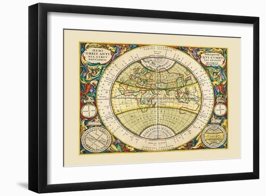 Hemisphaerium Orbis Antiqui-Andreas Cellarius-Framed Art Print